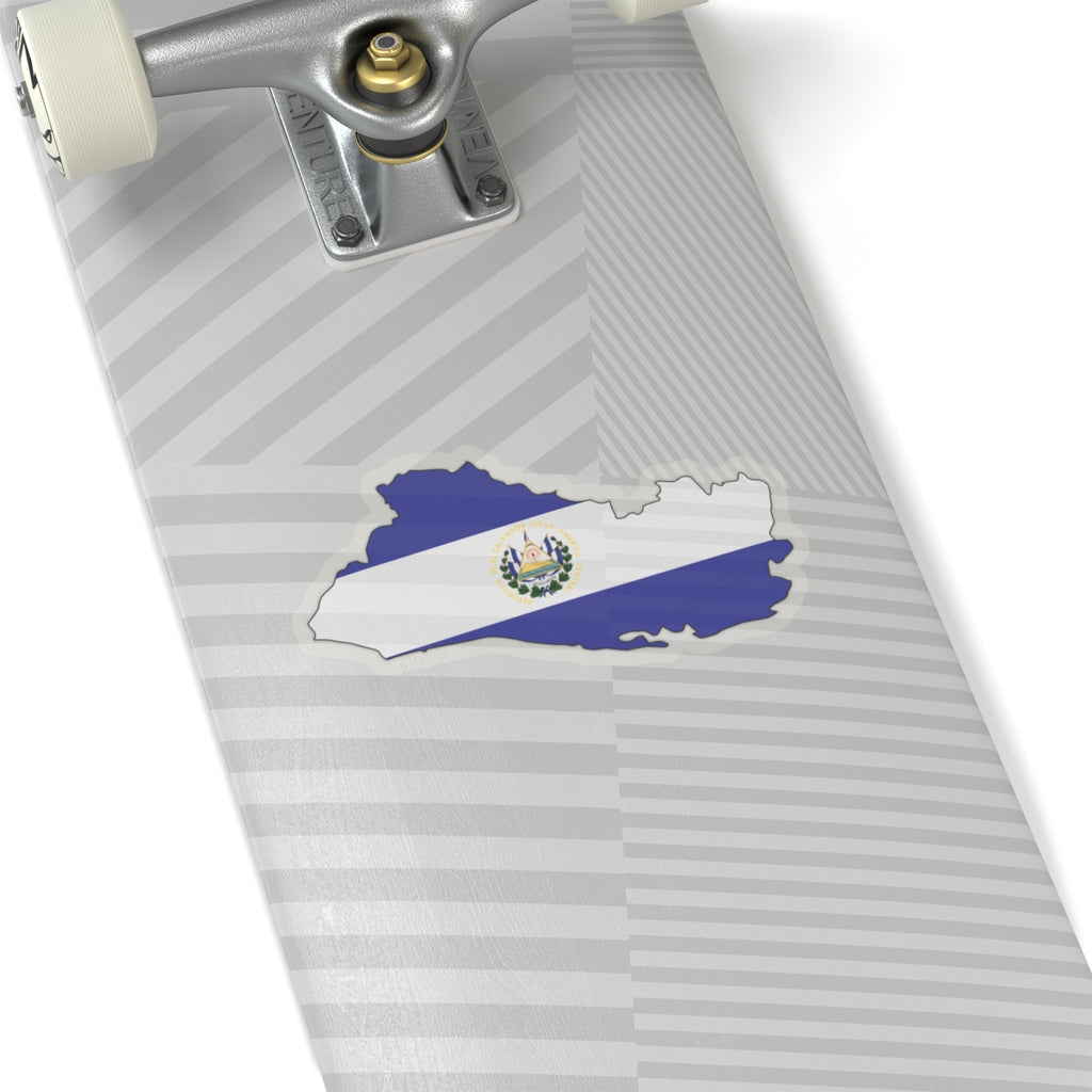 El Salvador Flag Map Sticker | Kiss-Cut Sticker