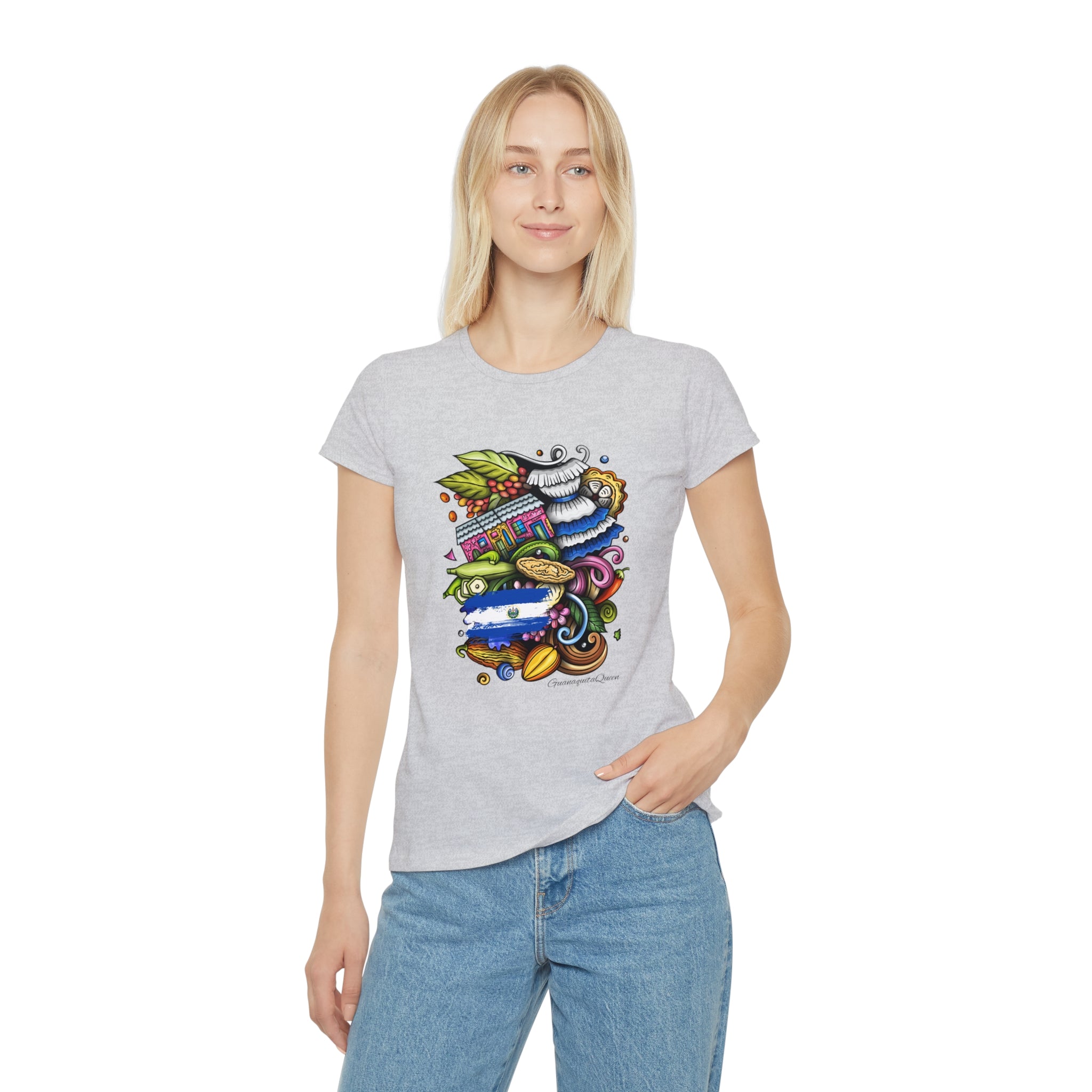 Women's Iconic T-Shirt — Colorful Abstract Doodle Art Tee