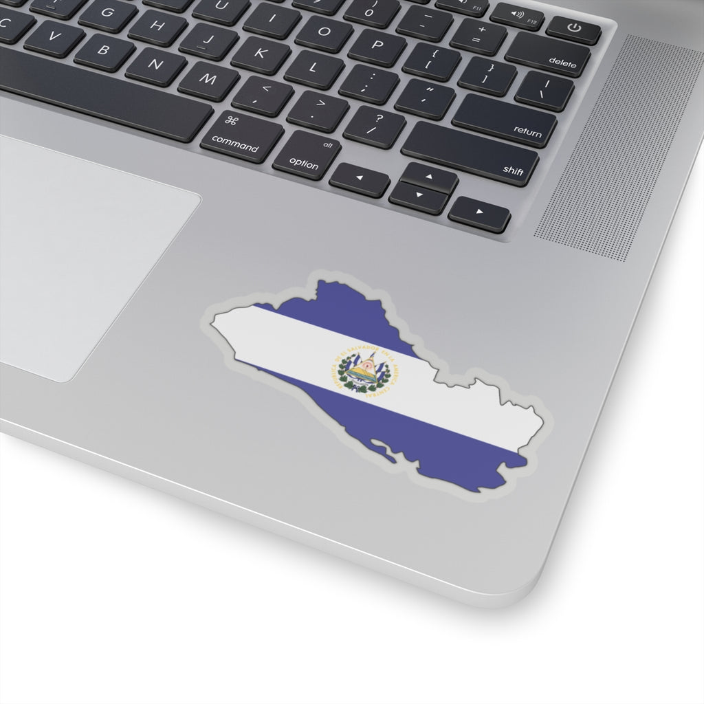 El Salvador Flag Map Sticker | Kiss-Cut Sticker