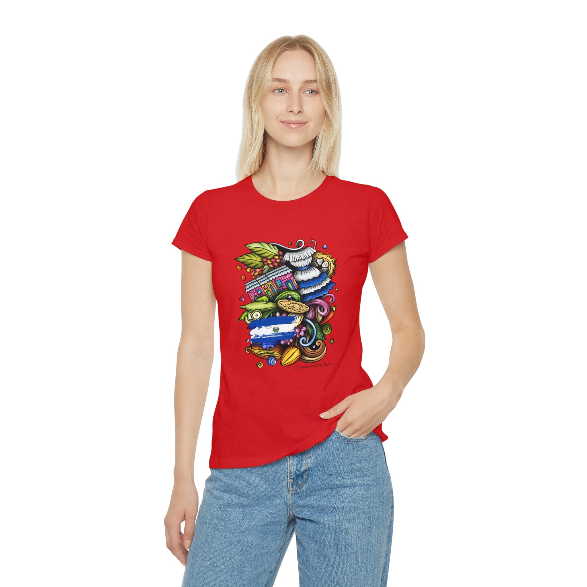 Women's Iconic T-Shirt — Colorful Abstract Doodle Art Tee