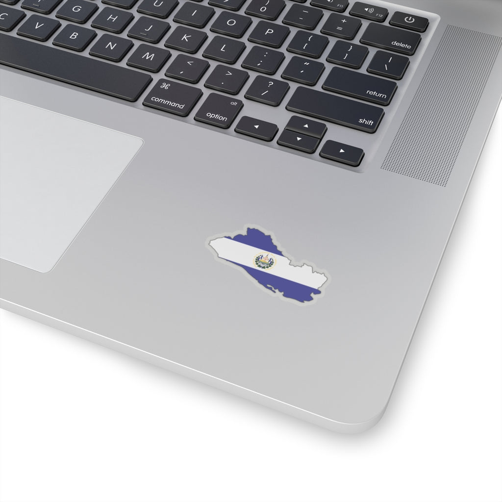 El Salvador Flag Map Sticker | Kiss-Cut Sticker