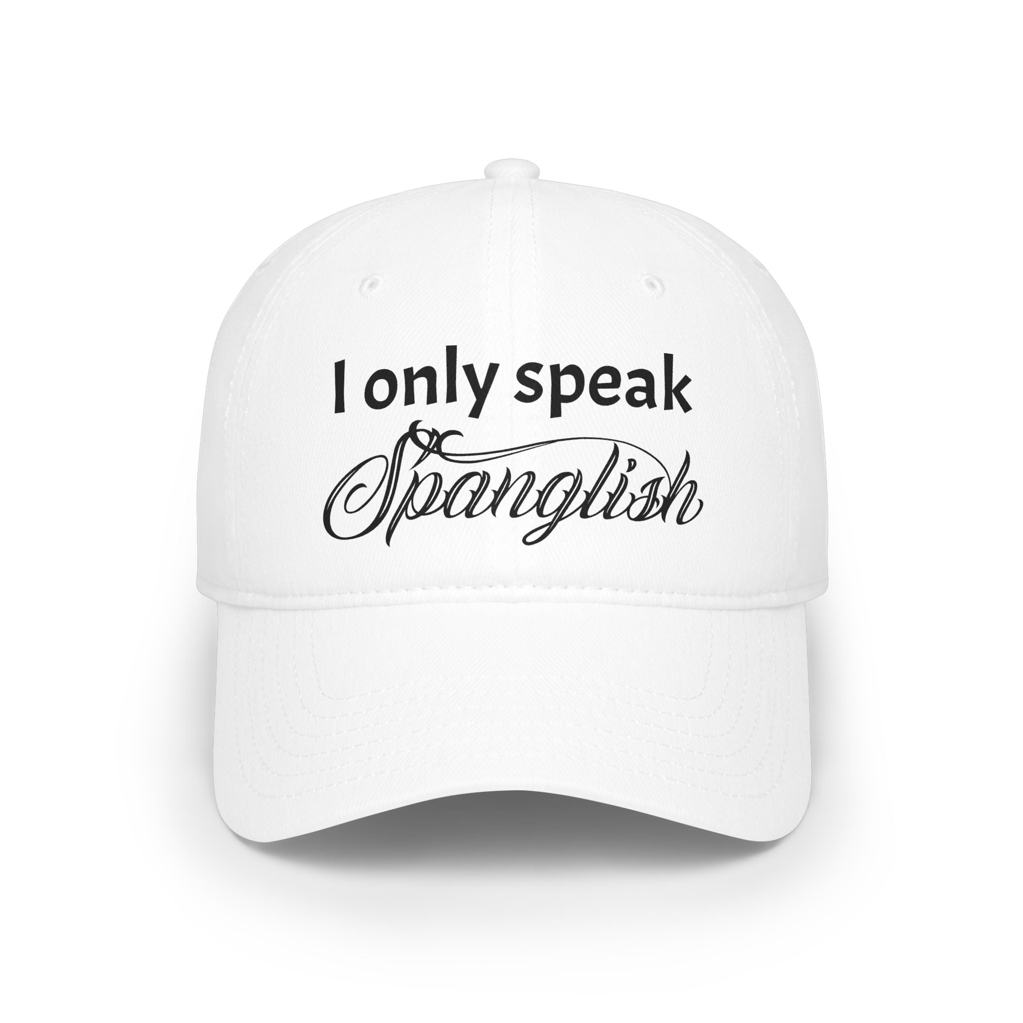 "I Only Speak Spanglish" Embroidered Red Hat