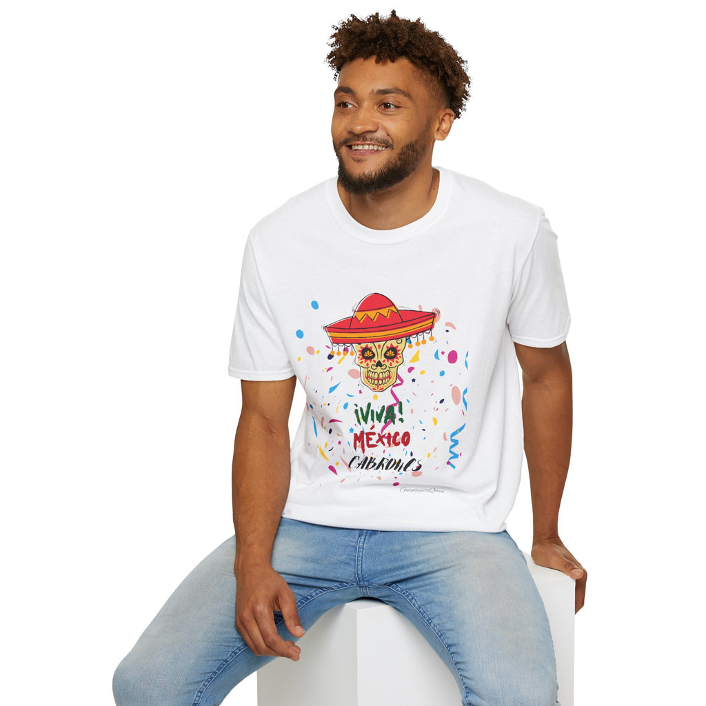 Viva Mexico Cabrones T-Shirt — Sugar Skull Sombrero "Viva Mexico" Design