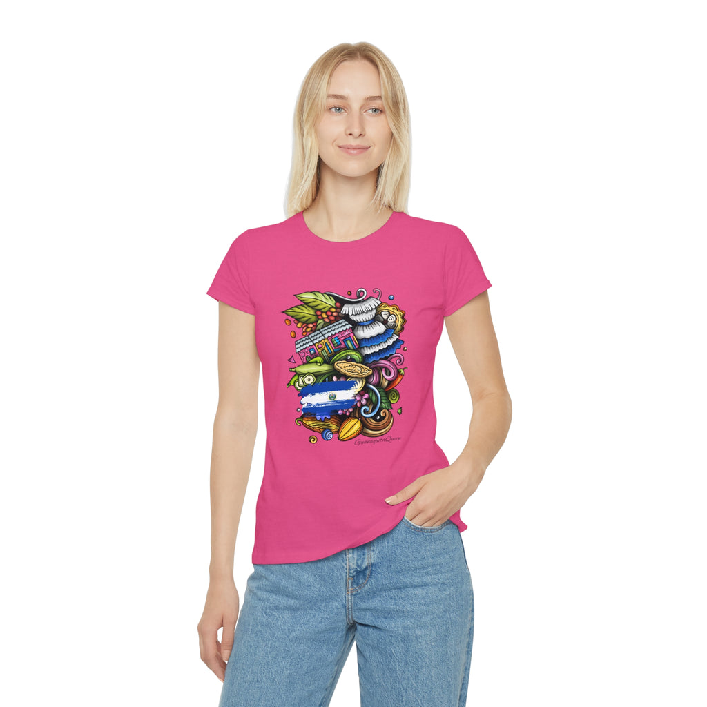 Women's Iconic T-Shirt — Colorful Abstract Doodle Art Tee