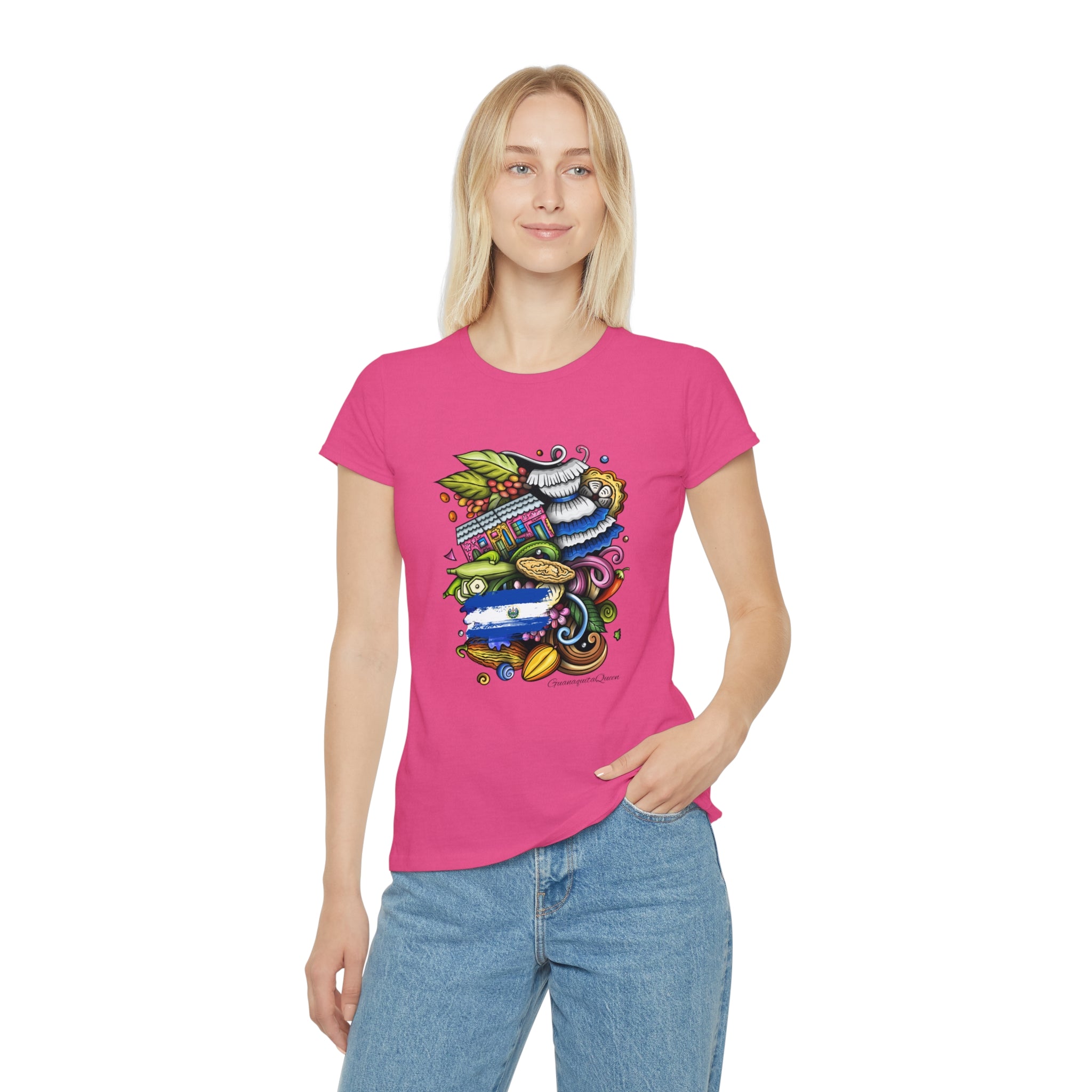 Women's Iconic T-Shirt — Colorful Abstract Doodle Art Tee