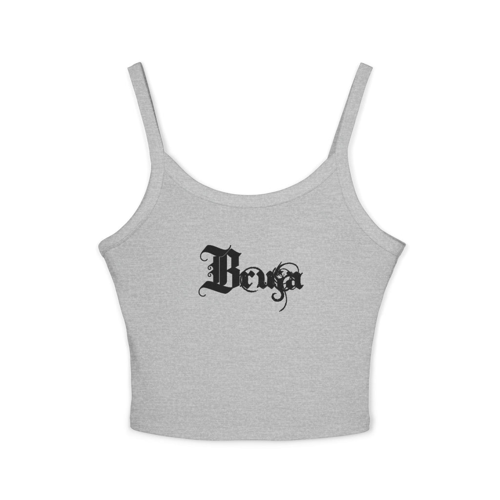 Gothic 'Bruja' Spaghetti Strap Tank — Women's Cropped Graphic Top
