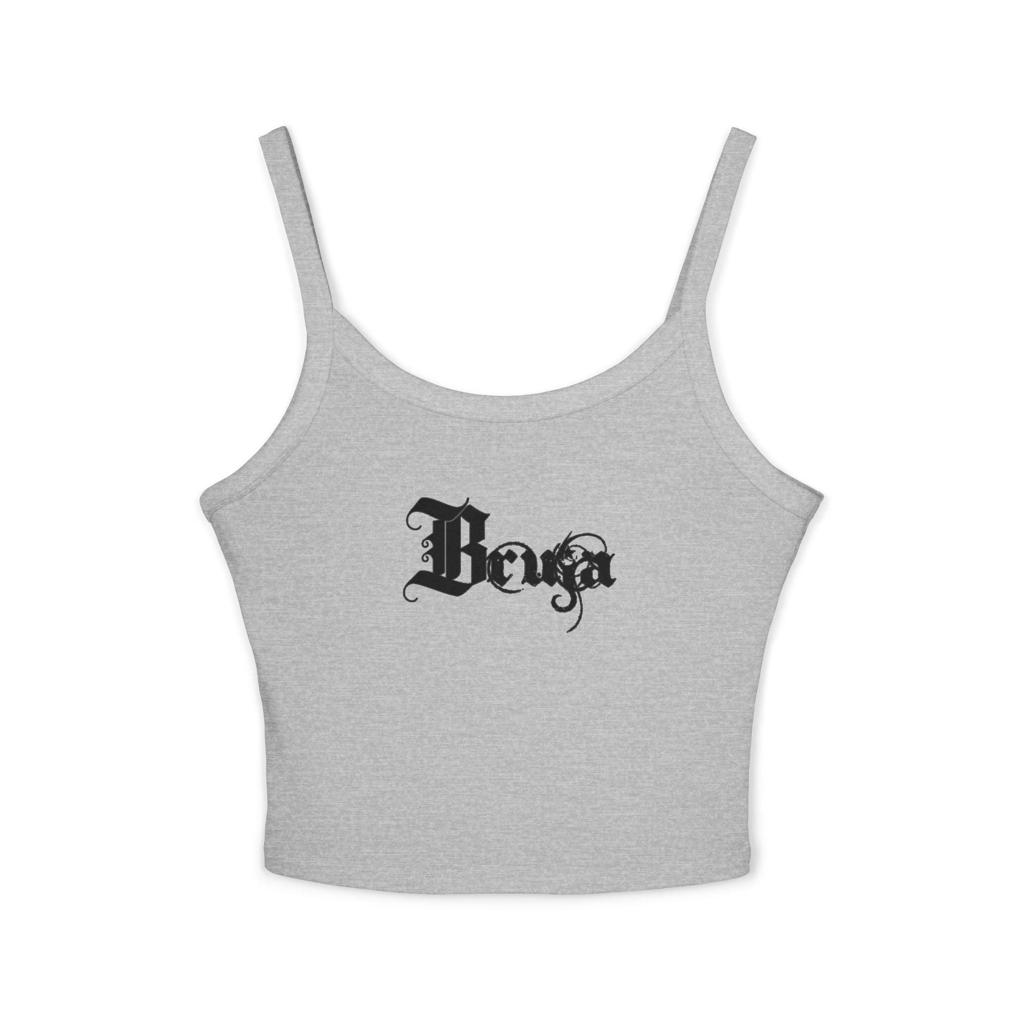 Gothic 'Bruja' Spaghetti Strap Tank — Women's Cropped Graphic Top