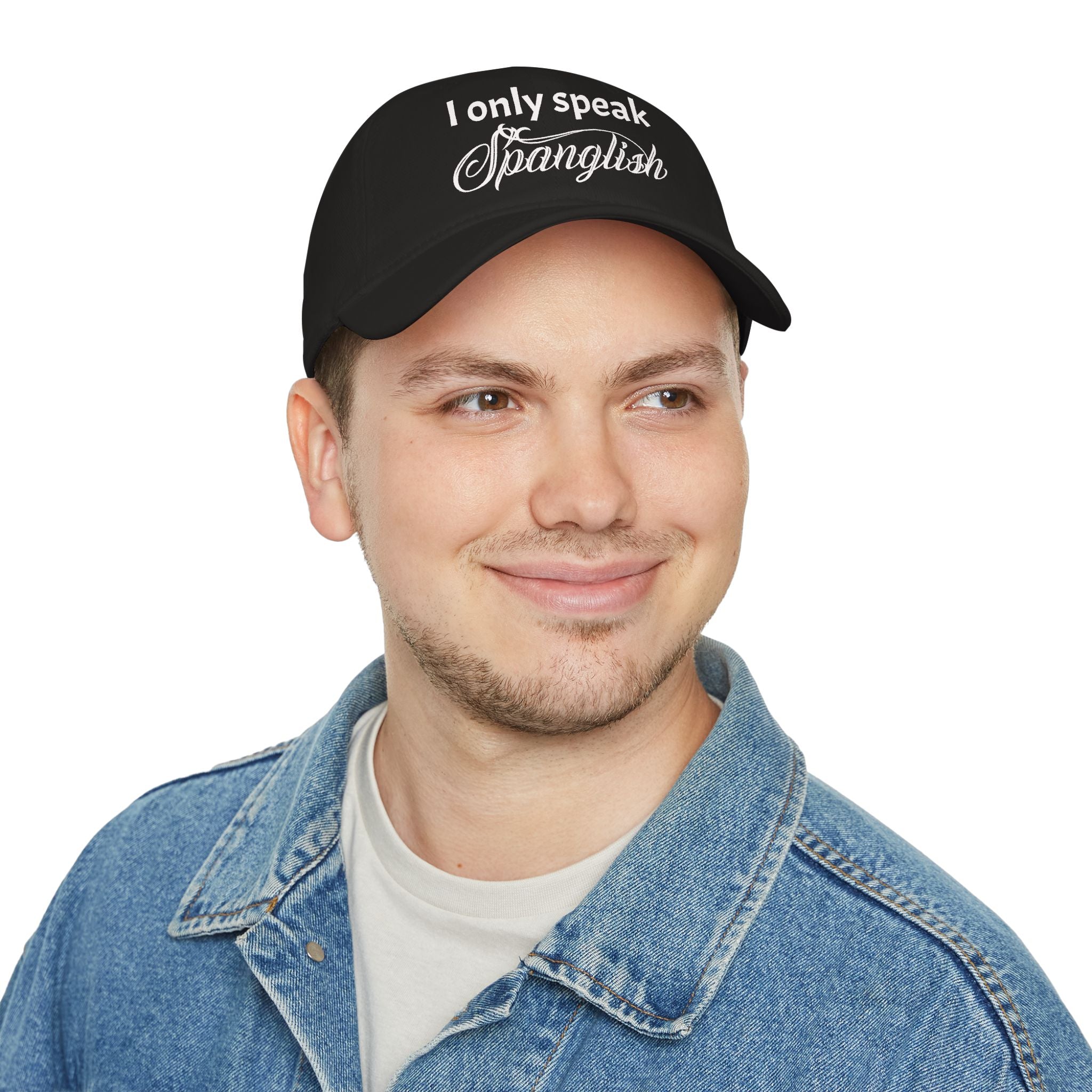 "I Only Speak Spanglish" Embroidered Red Hat