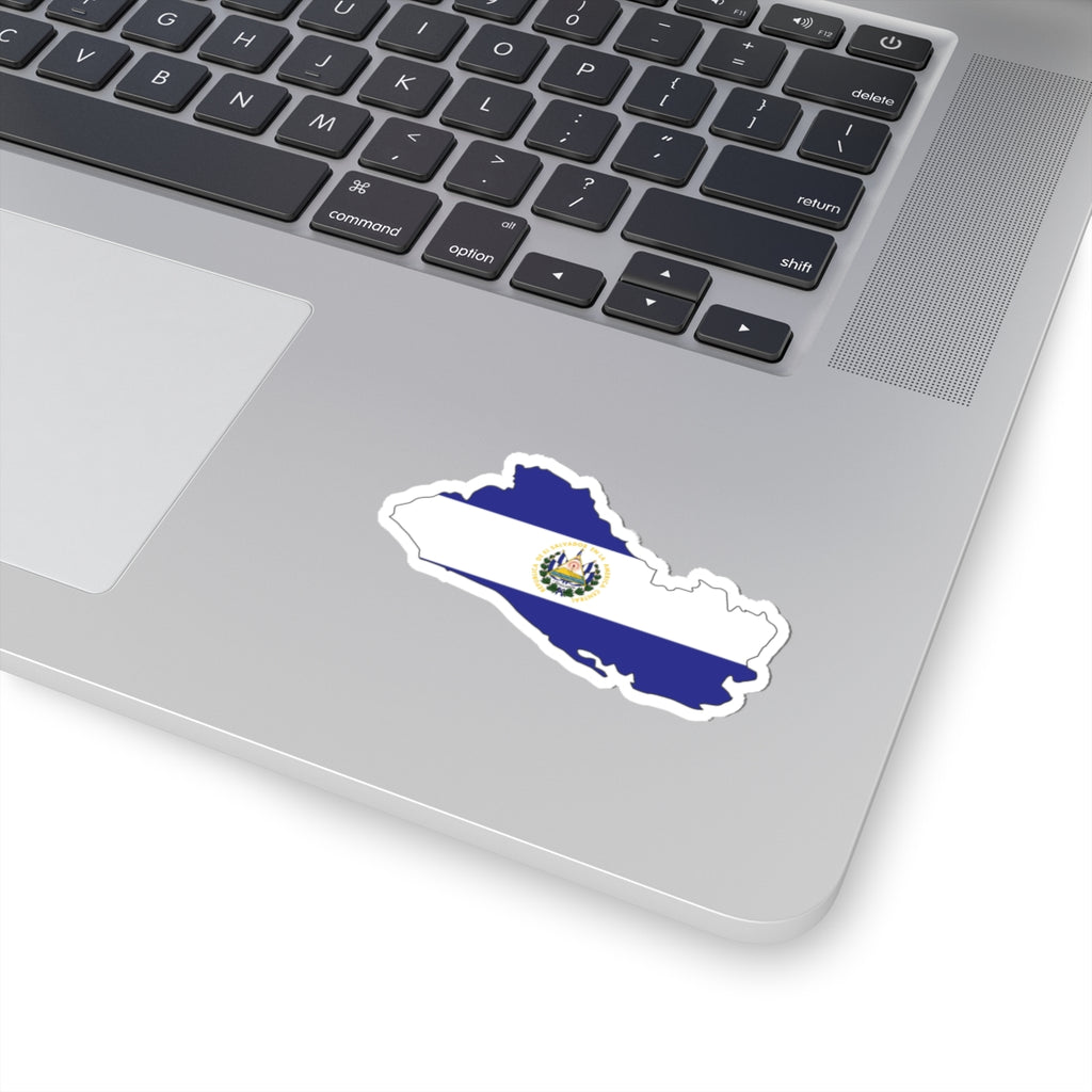 El Salvador Flag Map Sticker | Kiss-Cut Sticker