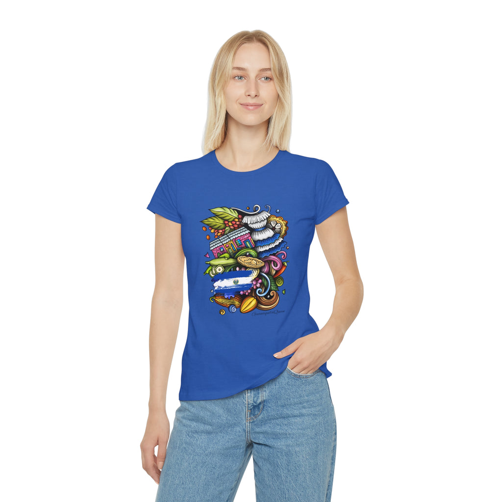 Women's Iconic T-Shirt — Colorful Abstract Doodle Art Tee
