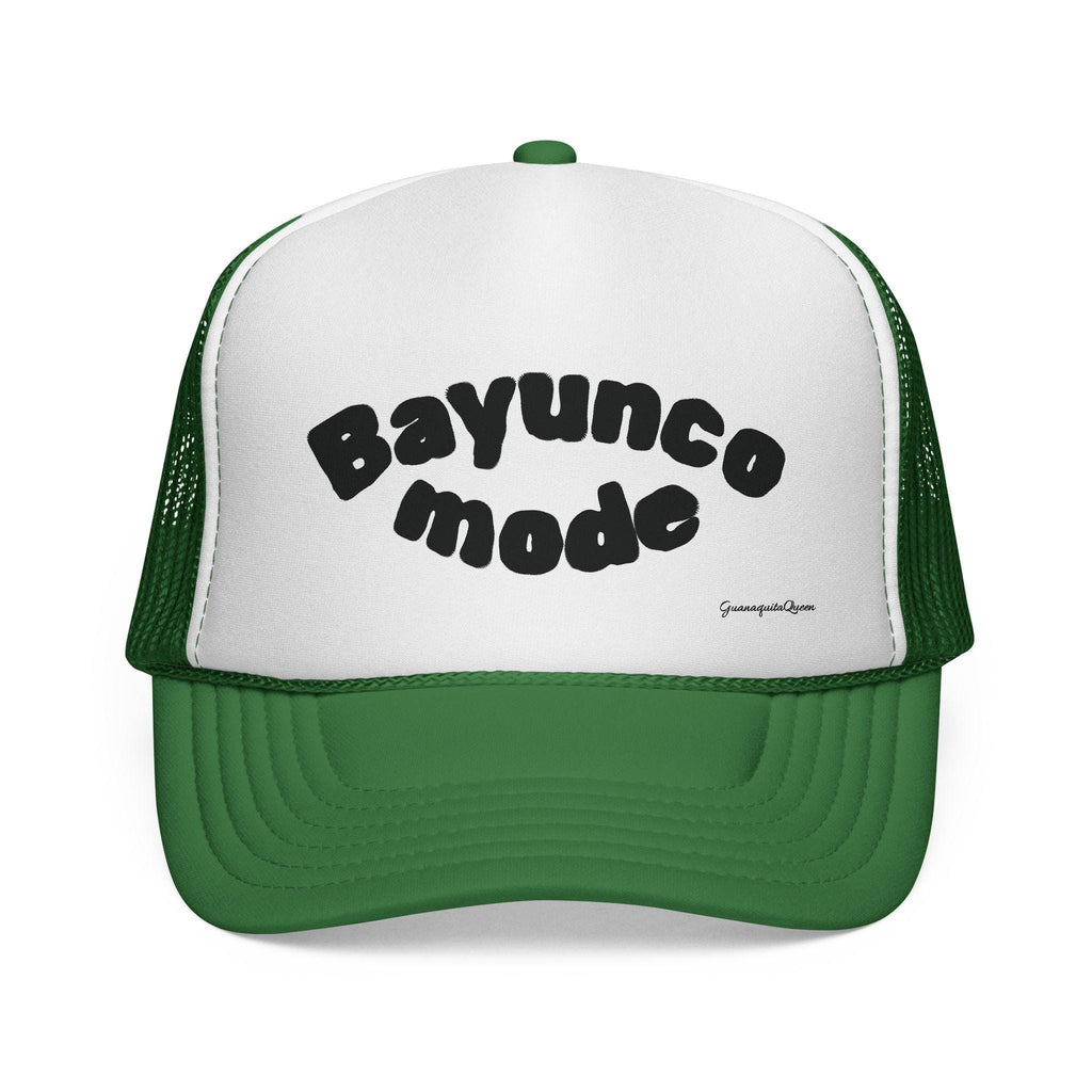 Bayunco Mode trucker cap | retro bubble text mesh hat