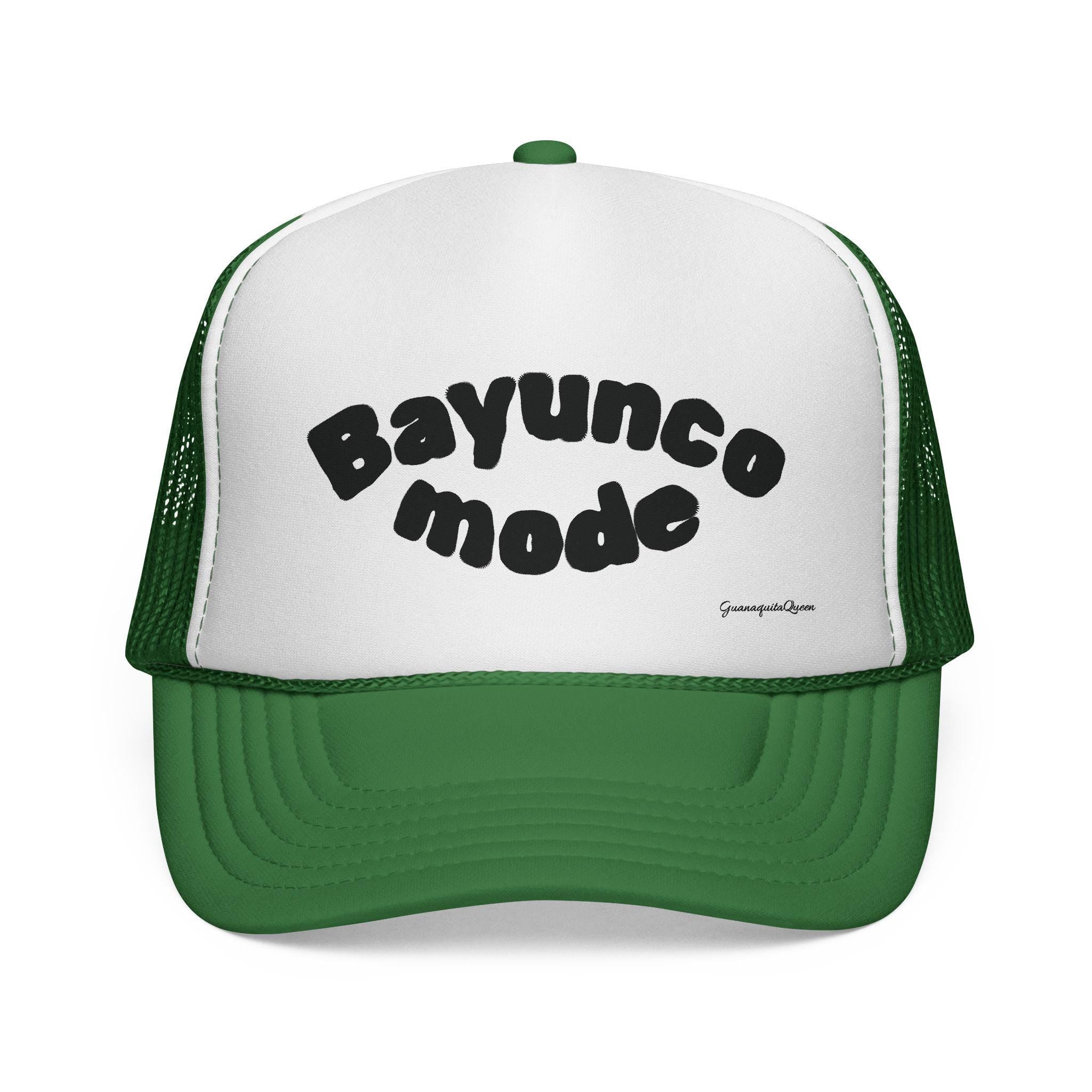 Bayunco Mode trucker cap | retro bubble text mesh hat