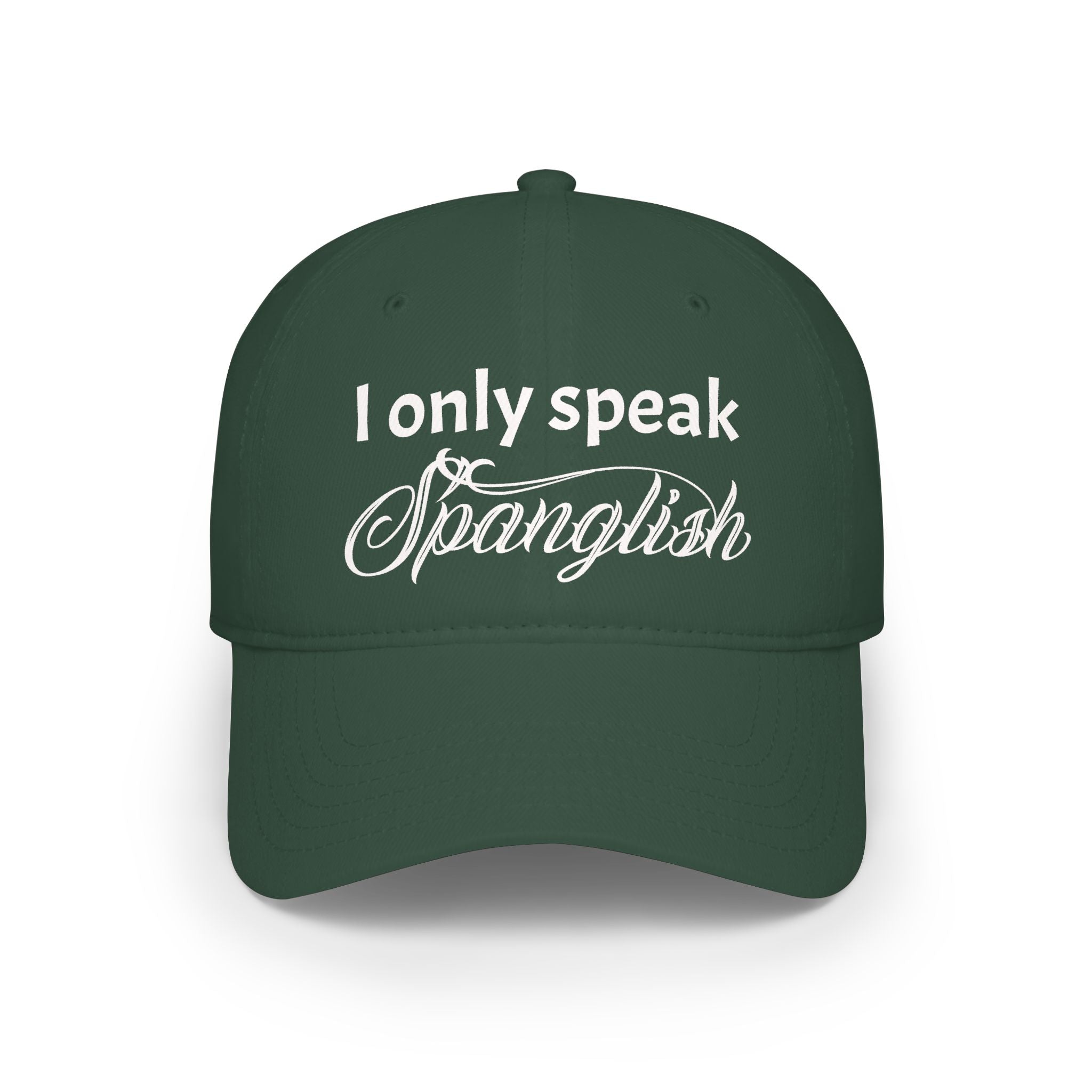 "I Only Speak Spanglish" Embroidered Red Hat