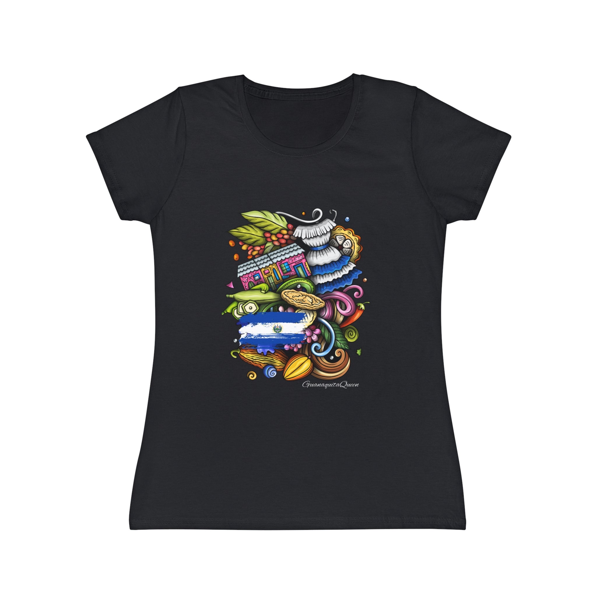 Women's Iconic T-Shirt — Colorful Abstract Doodle Art Tee