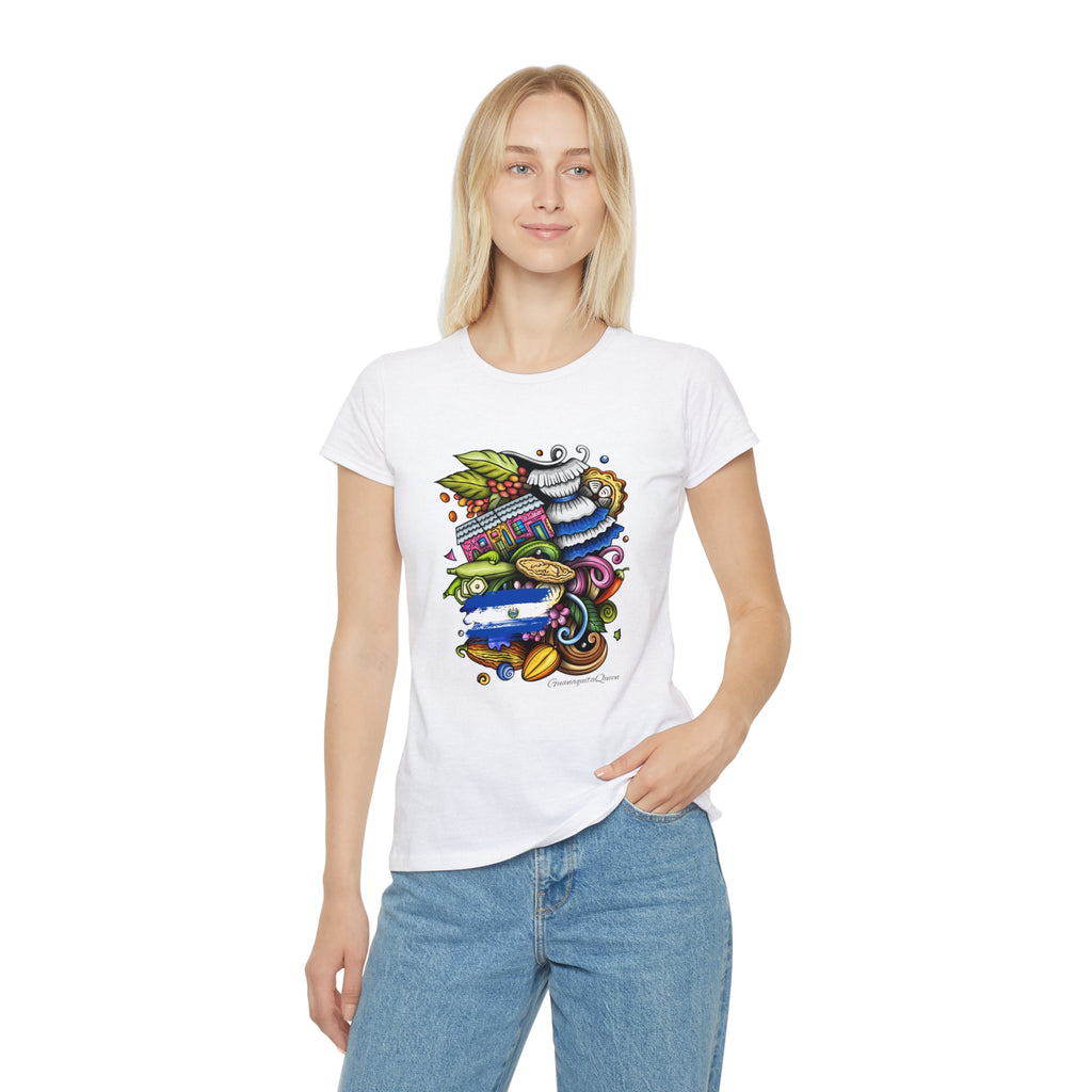 Women's Iconic T-Shirt — Colorful Abstract Doodle Art Tee