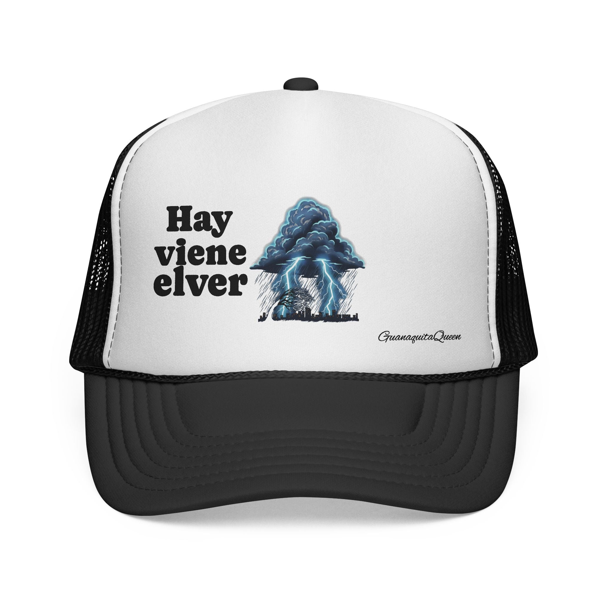 Hay viene el ver cap | Spanish phrase, mushroom graphic