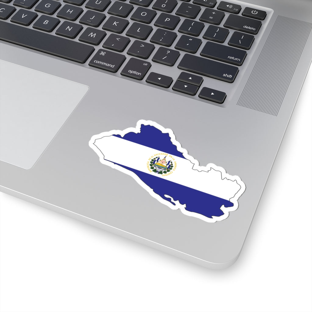 El Salvador Flag Map Sticker | Kiss-Cut Sticker