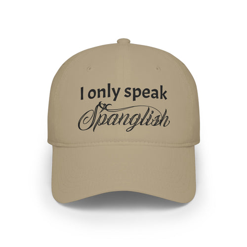 "I Only Speak Spanglish" Embroidered Red Hat