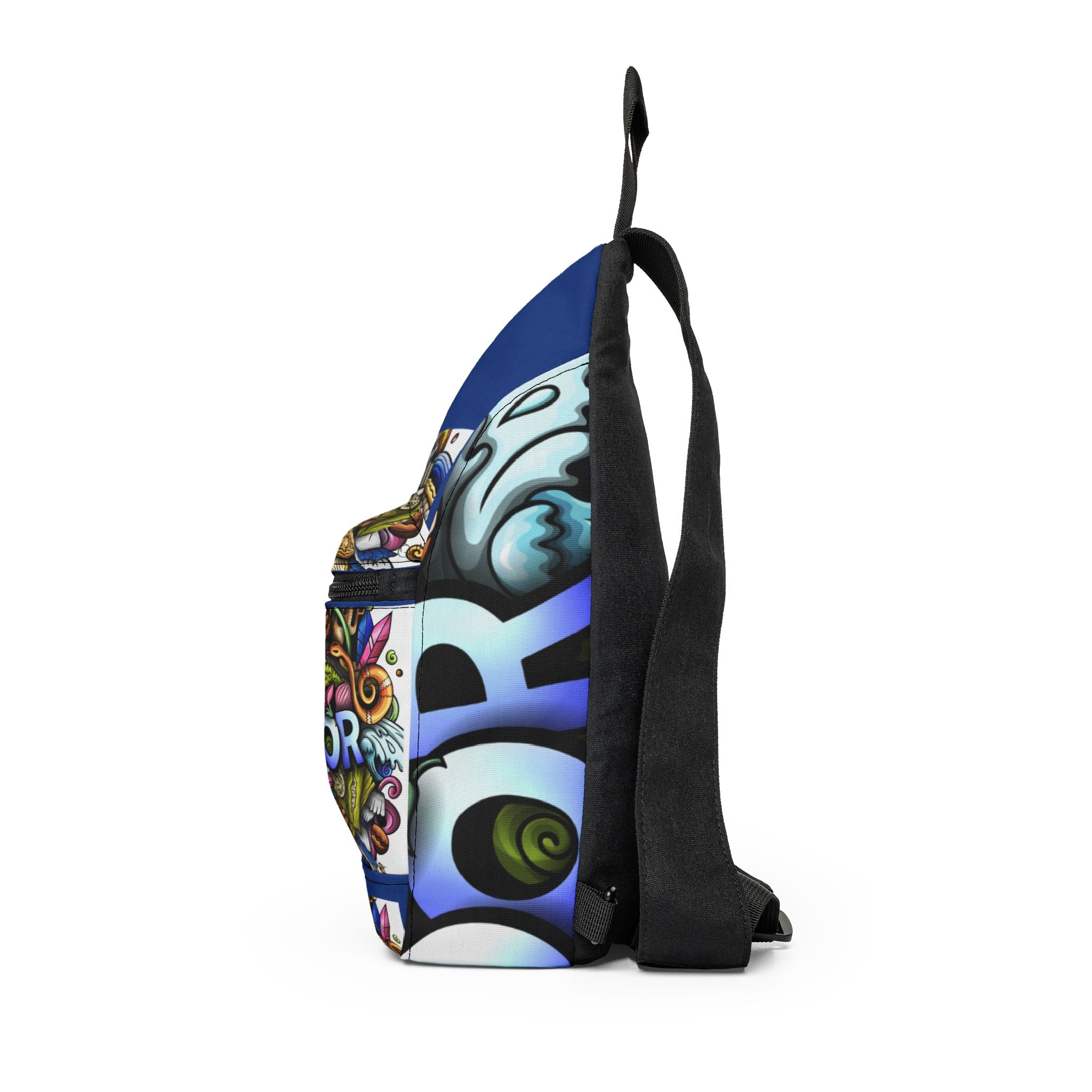 El Salvador Doodle Art Sling Bag | Blue
