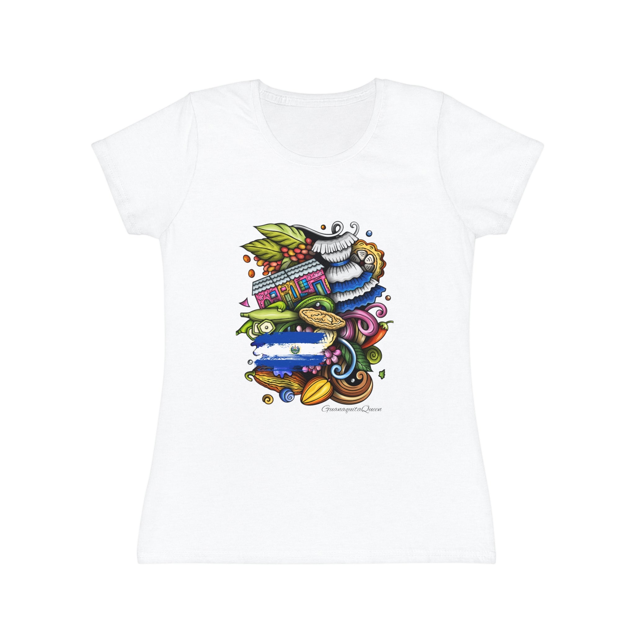 Women's Iconic T-Shirt — Colorful Abstract Doodle Art Tee
