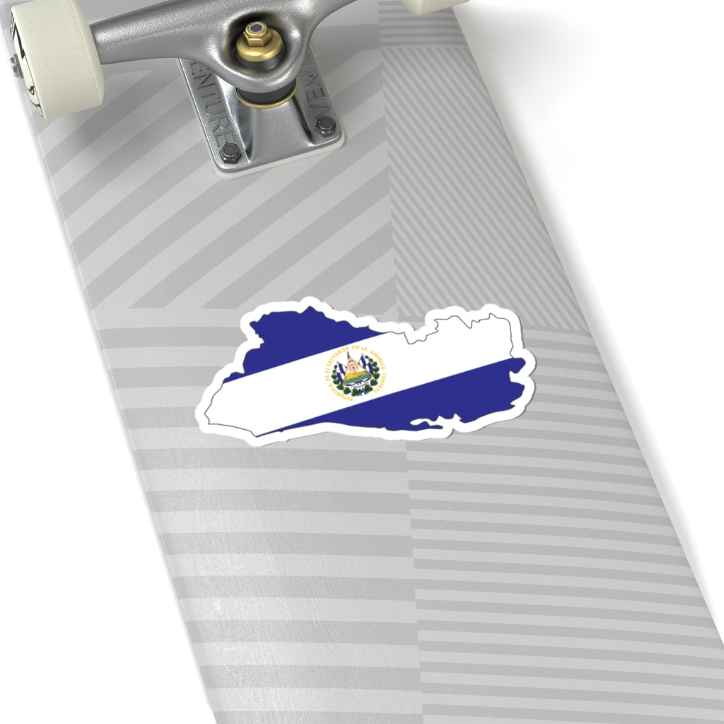 El Salvador Flag Map Sticker | Kiss-Cut Sticker