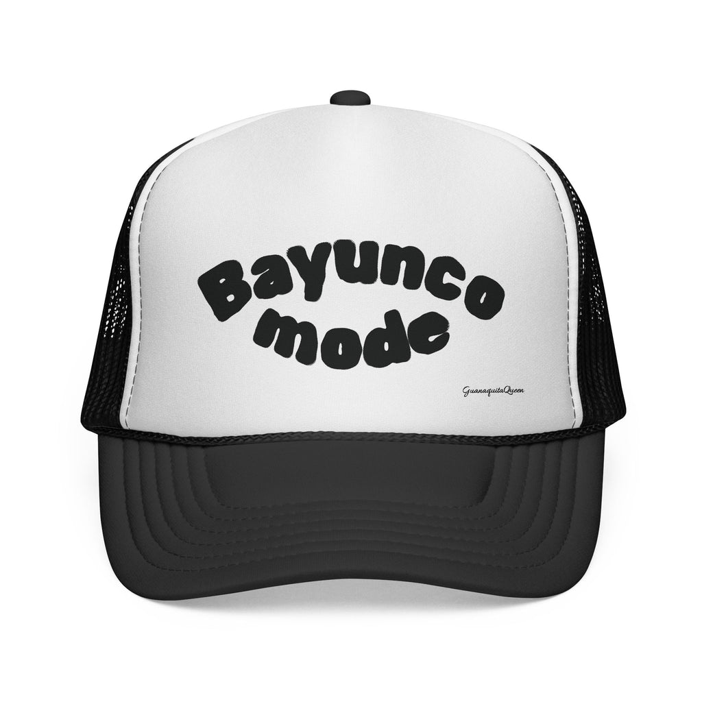 Bayunco Mode trucker cap | retro bubble text mesh hat