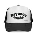 Bayunco Mode trucker cap | retro bubble text mesh hat