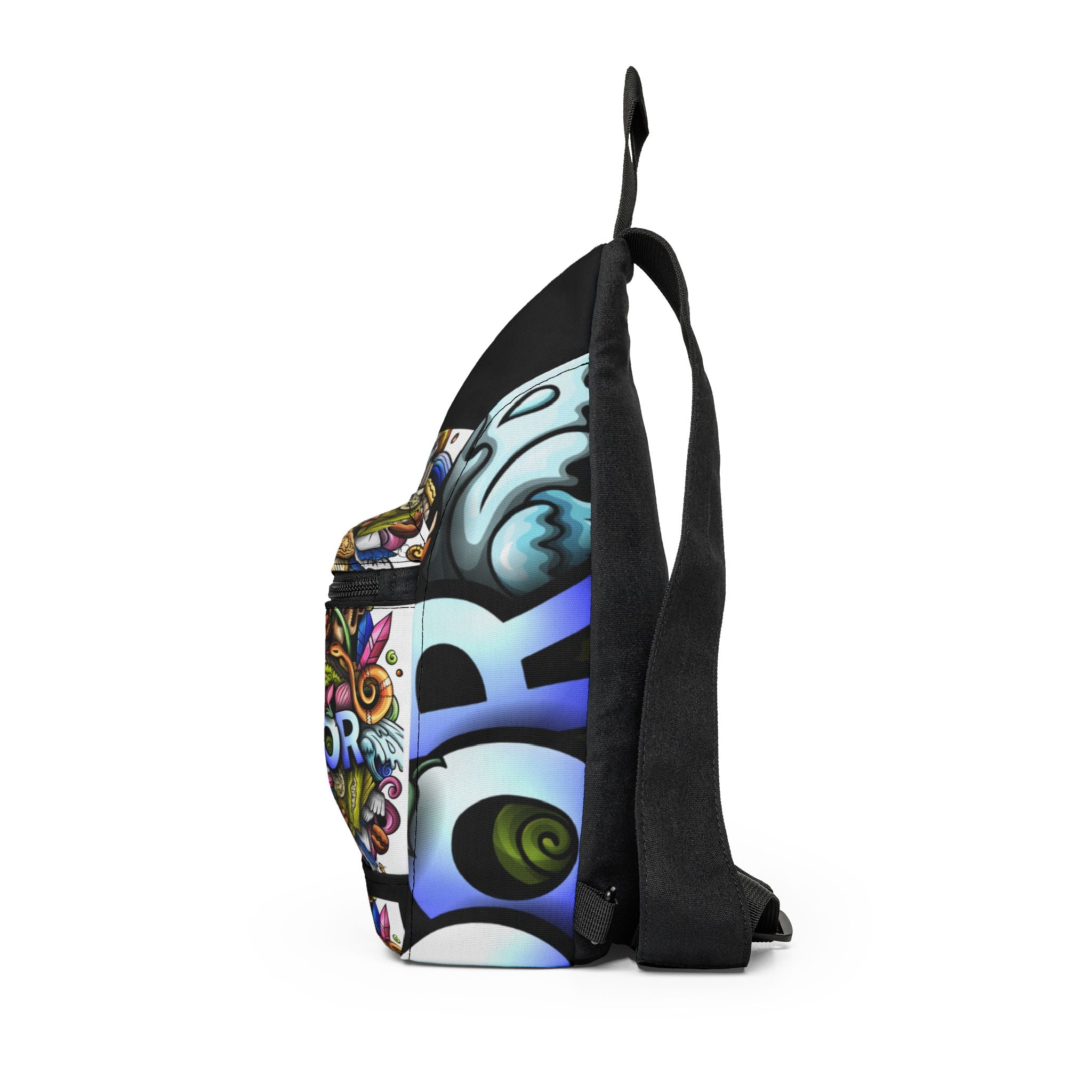 El Salvador Doodle Art Sling Bag | Black