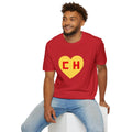CHAPULIN COLORADO Graphic T-Shirt — Bold Yellow Heart with Red "CH"