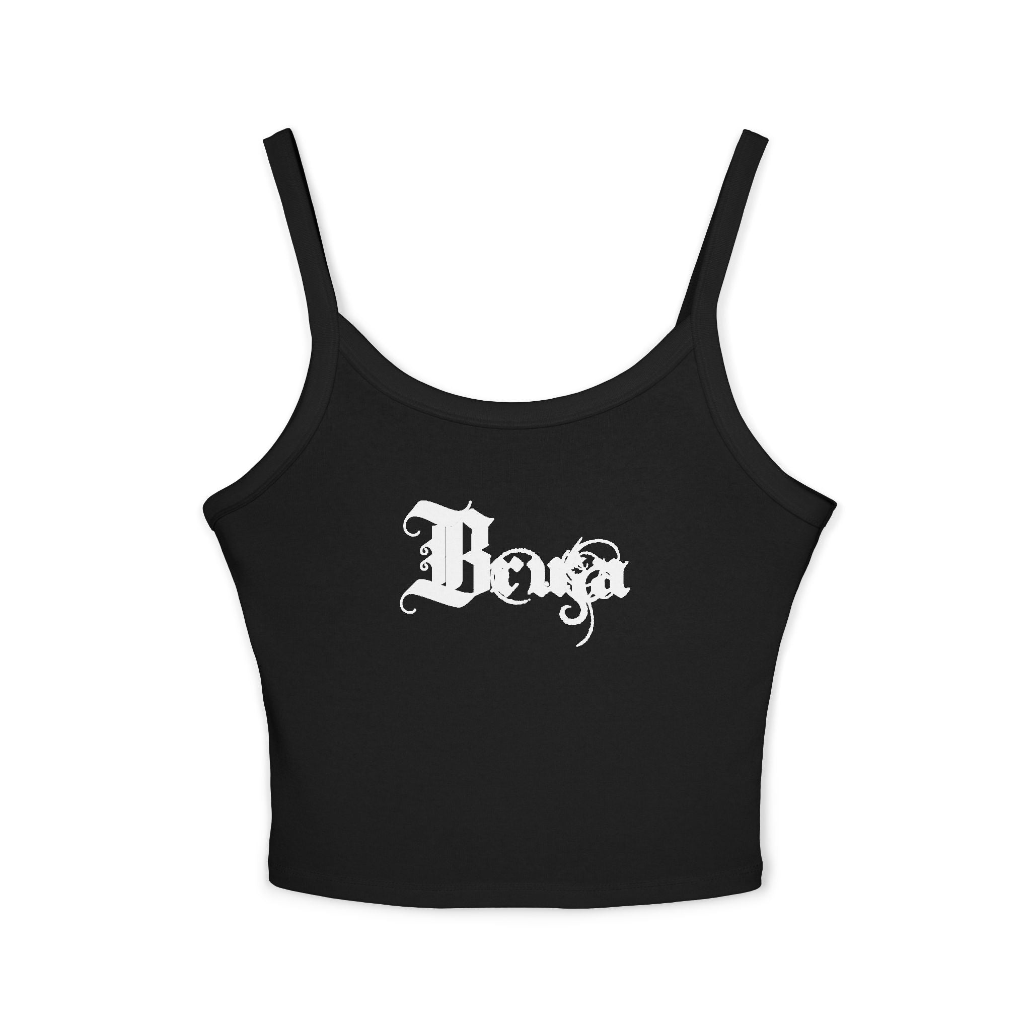 Gothic 'Bruja' Spaghetti Strap Tank — Women's Cropped Graphic Top